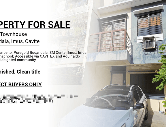 3-storey Townhouse For Sale by Owner in La Terraza Villas, Bucandala I, Imus, Cavite