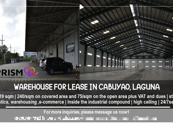 20000 SQM WAREHOUSE FOR LEASE IN CABUYAO LAGUNA