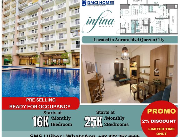 Ready for Occupancy 1Bedroom unit Condo unit in Quezon City