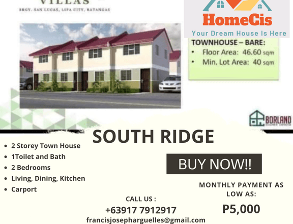SouthRidge Affordable House in Lipa City Batangas