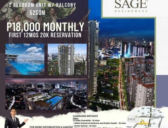 52.00 sqm 2-bedroom Condo For Sale in Mandaluyong Metro Manila