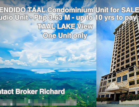 Splendido Taal Tagaytay Condominium Unit with View of Taal Lake