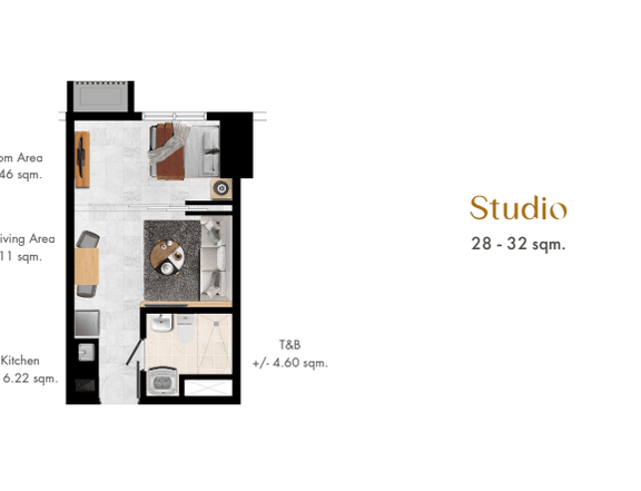 32.00 sqm Studio w/ Pocket Door  Residential Condo For Sale in Mandaluyong