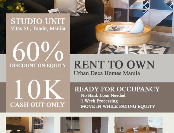 Affordable Ready For Occupancy Rent-Own Studio 10K LIPAT AGAD @ MANILA