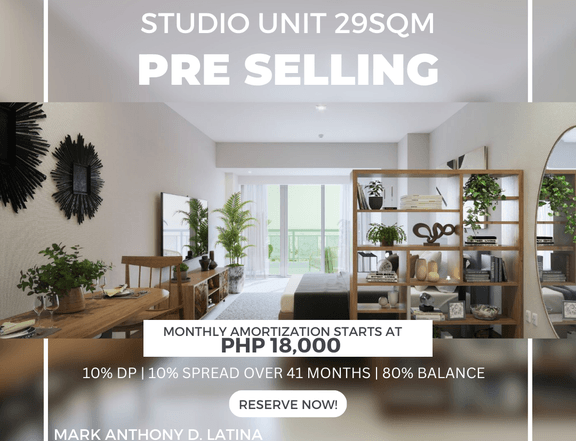 29 sqm Studio Unit Condo For Sale Las Pinas, Alabang Nuveo Cerca