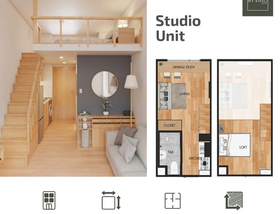 Appealing Studio Condo Unit at My Enso Loft by PH1 World Developer in Quezon City