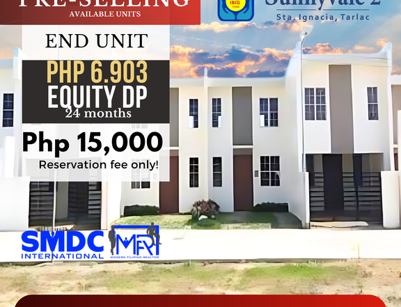 2-bedroom Townhouse For Sale Pre selling in Sta Ignacia Tarlac, Start at 6,903 per month!