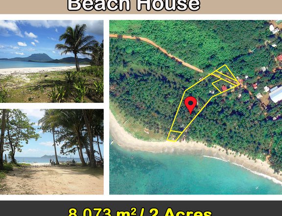 8,073 m2 / 2 Acres White Sand Sunset Beach House in San Vicente