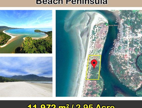 11,972 m2 / 2.96 Acres Extraordinary White Sand Beach Peninsula