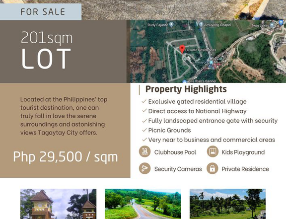 201 sqm Residential Lot For Sale in Tagaytay Cavite