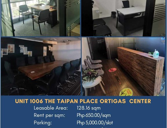 For Rent Lease 128 sqm Office Space Ortigas Center Pasig
