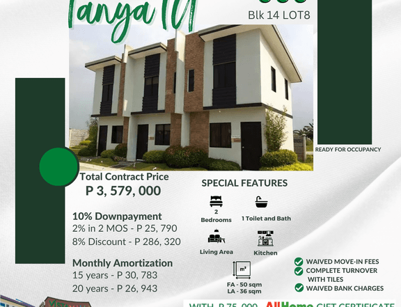 RFO-2-bedroom Townhouse For Sale in General Trias Cavite