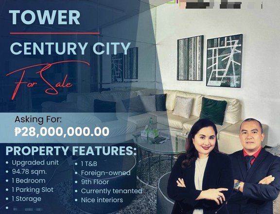 Pre-Owned 94.00 sqm 1-bedroom Residential Condo For Sale at Trump Tower Makati