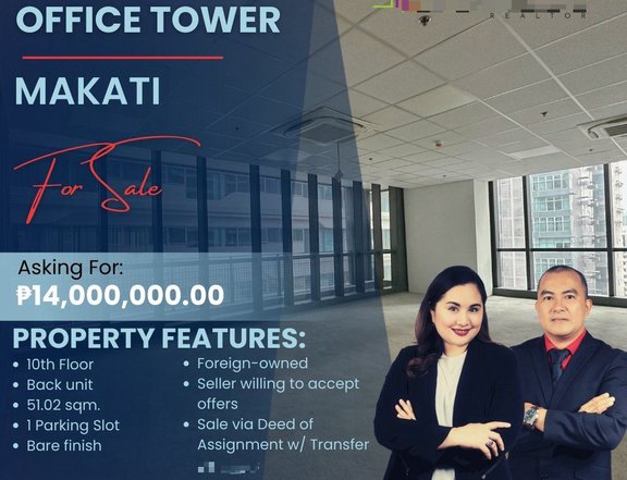 Brand New Pre-Owned Office Space For Sale with Parking Slot in Century Spire Makati