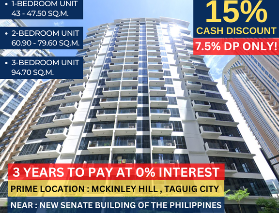 RFO 45.00 sqm 1-bedroom Condo in Mckinley Hill Taguig