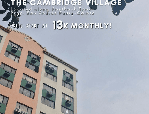 13K Monthly Rent to Own 2BR condo for sale in Pasig