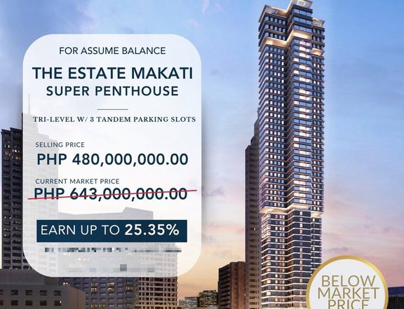 For Sale 4 Bedroom (4BR) | Below Market Price Super Penthouse at The Estate, Makati - BMP0038