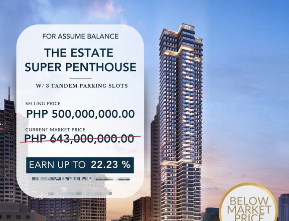 For Sale 4 Bedroom (4BR) | Below Market Price Super Penthouse at The Estate, Makati