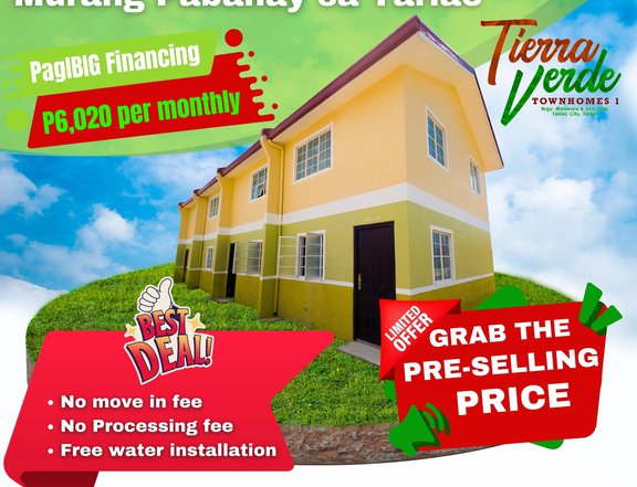 Preselling Affordable Townhouse in Maliwalo Tarlac City by Borland
