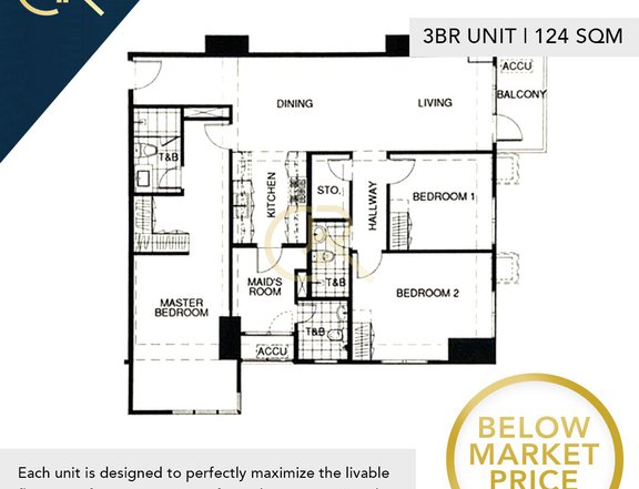 Sale Bedroom (3BR) Below Market Condo at Orean Place, Vertis North, QC