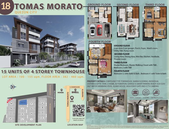 4-Storey Townhouse For Sale in Tomas Morato Quezon City