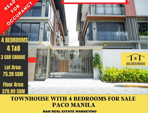 4-bedroom Townhouse For Sale in Paco, Manila Metro Manila