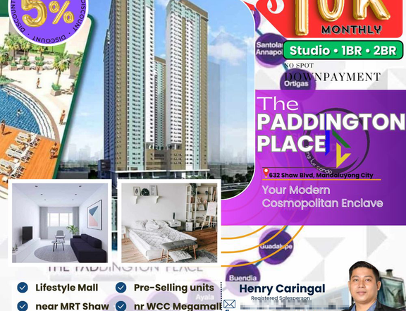 10k/mo For sale Condo in Mandaluyong Shaw near MRT Studio 1bedroom 2BR