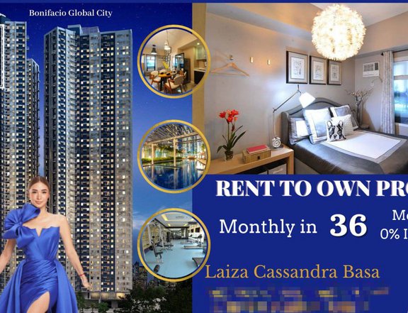 RENT TO OWN 2 BR IN BGC TRION TOWERS NEAR INTERNATIONAL SCHOOL
