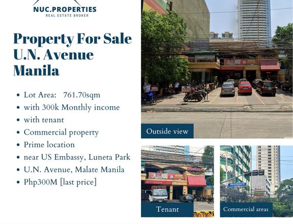 Commercial Property For Sale  U.N. Avenue Manila