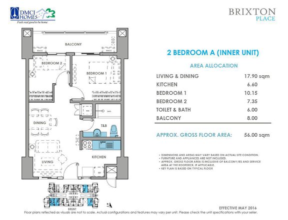 Brixton Place 2 bedroom with Parking condo for sale in Pasig City