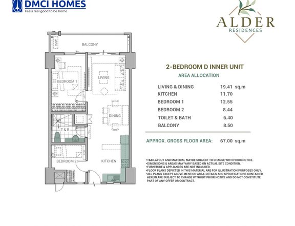 2nd Floor 67 sqm RFO Condo Unit in Alder Residences Acacia Estates near BGC Mckinley Hills Taguig