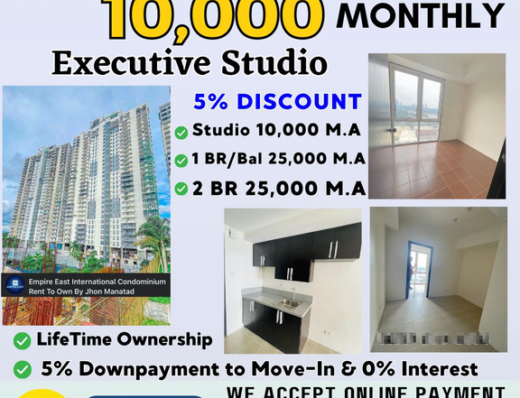 Kasara Urban 10K Monthly Studio Condo For Sale in Pasig Metro Manila