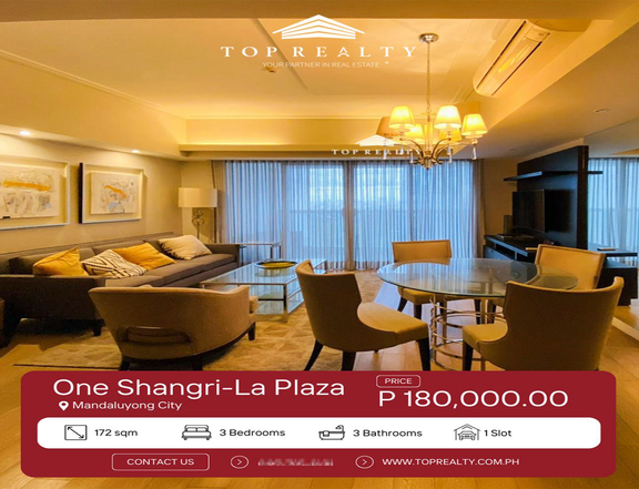 For Rent: 3BR 3 Bedroom Condominium in Mandaluyong City