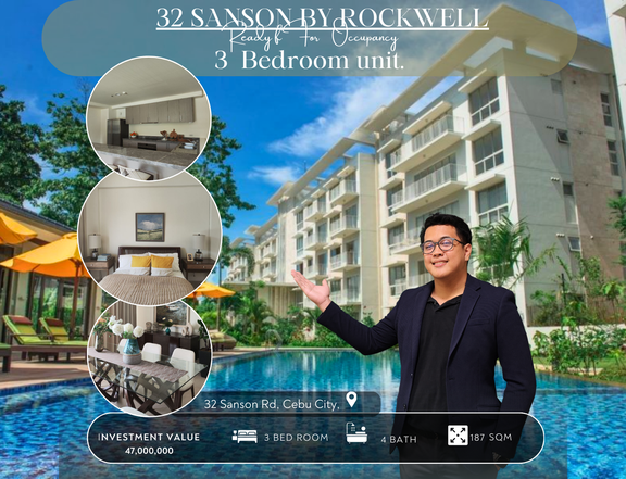 32 Sason By Rockwell 3 bedroom Condo For sale