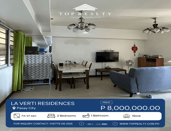 For Sale: 2BR 2 Bedroom Condo in La Verti Residences, Pasay City