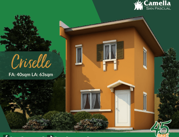 Come home in Criselle at Camella San Pascual.