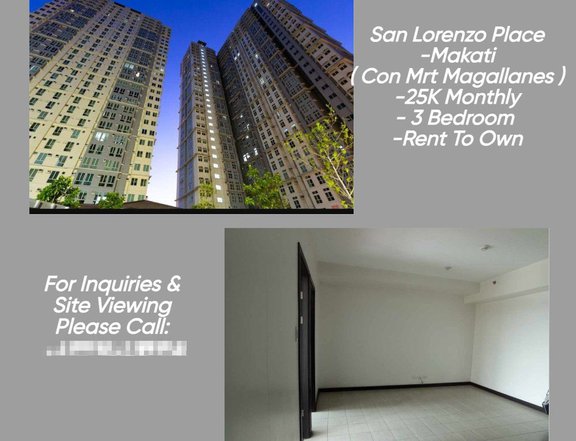 77.00 sqm 3-bedroom Condo For Sale in Bel-Air Makati Metro Manila