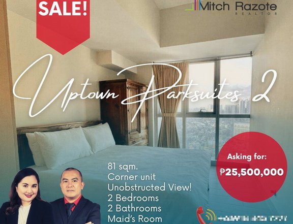 81 sqm 2-bedroom Condo For Sale in Uptown Parksuites BGC