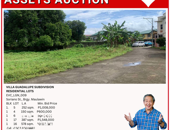 VILLA GUADALUPE SUBDIVISION RESIDENTIAL LOTS