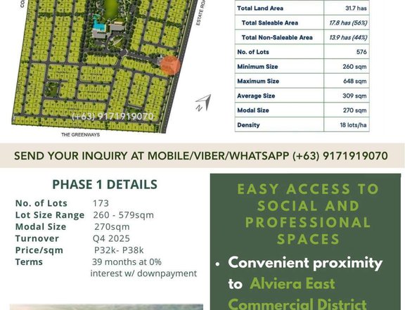 Newly Launched Lots for sale in Versala in Alviera Pampanga