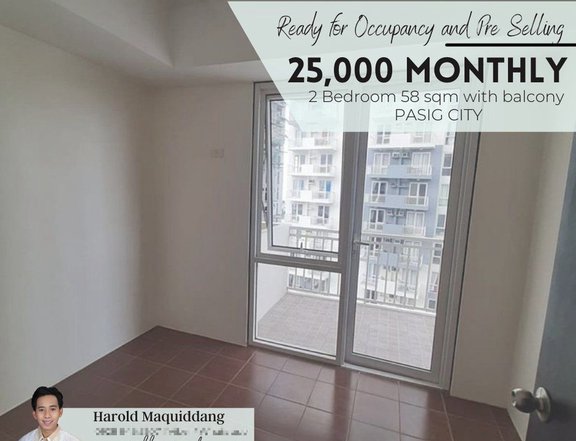 Property Investment in Ortigas CBD | 2BR 58 sq.m Php 25,000 monthly