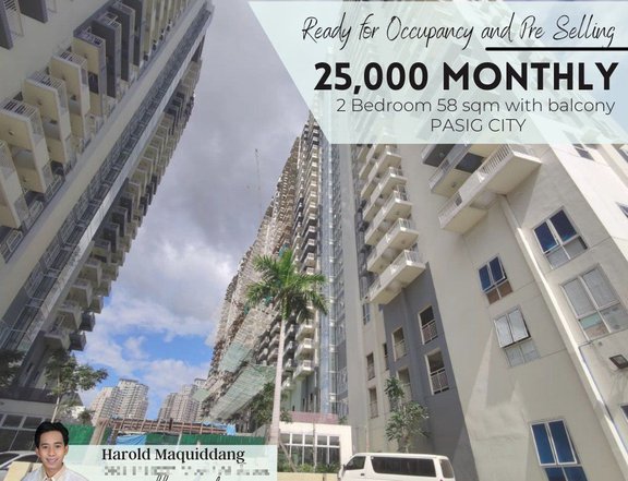 Condo Ortigas Pasig 25,000 monthly 2 Bedroom 58 sqm with balcony