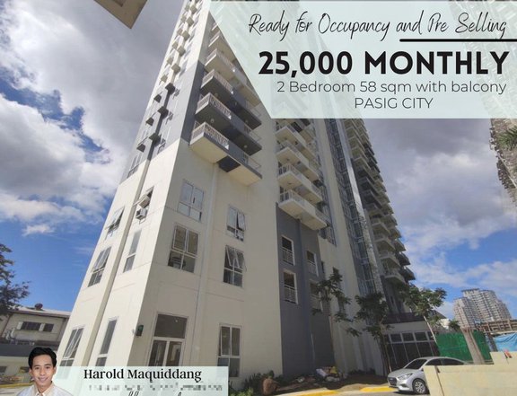 Investment in Pasig C5 P14,000 monthly for 1 Bedroom 27 sq.m