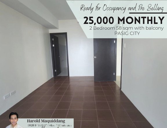 Condo in Ortigas Pasig 25,000 monthly For Sale 2 Bedrooms 58 sqm