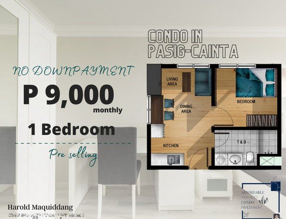 1-Bedroom P7000 month in Pasig City Elevated Soon to be Eastwood Style