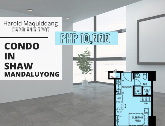 Investment Condo in Shaw Mandaluyong P10,000 monthly only STU 24 sqm