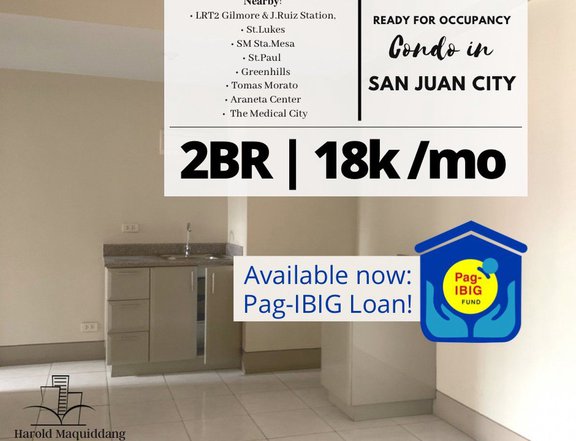 Mid Rise Condo in San Juan along Edsa P9,000 monthly 2 Bedroom 30 sqm