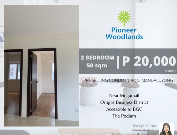 No Down Payment 25,000 monthly 2 Bedroom 50 sq.m in Mandaluyong City