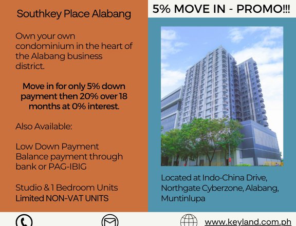 RFO Studio Condo Rent-to-own thru Pag-IBIG in Alabang