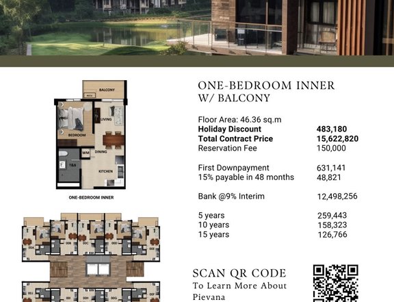46.36 sqm 1-bedroom Condo For Sale in Santo Tomas Batangas